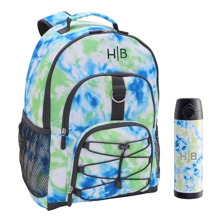 Gear-Up Pacific Tie-Dye  Backpack &amp; Water Bottle Bundle, Set of 2
