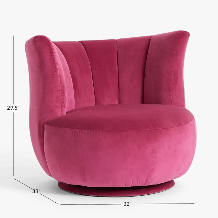 Monique Lhuillier Tulip Chair Velvet Raspberry Pottery Barn Teen