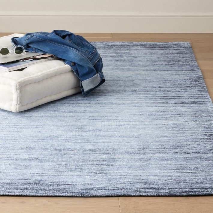 Recycled Solid Textured Washable Rug