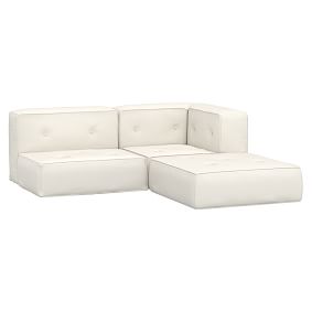 Cushy Piped Trim Sectional Set