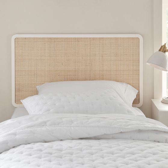 Dorm No Nails Rattan Headboard | Pottery Barn Teen