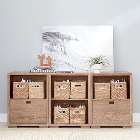 Callum Triple Mixed Shelf Low Storage Cabinet