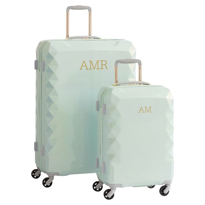 Luxe Hard-Sided Mint Luggage Bundle, Set of 2