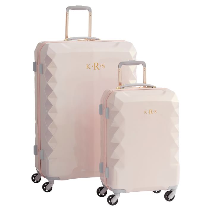 Luxe Hard-Sided Blush Luggage Bundle, Set of 2