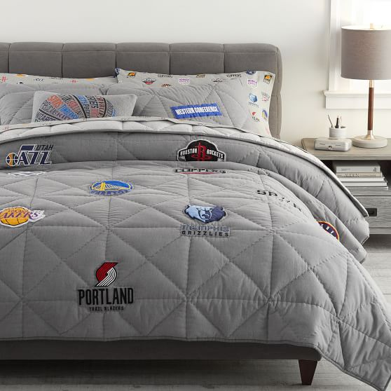 NBA Boy's Quilt + Sham Pottery Barn Teen
