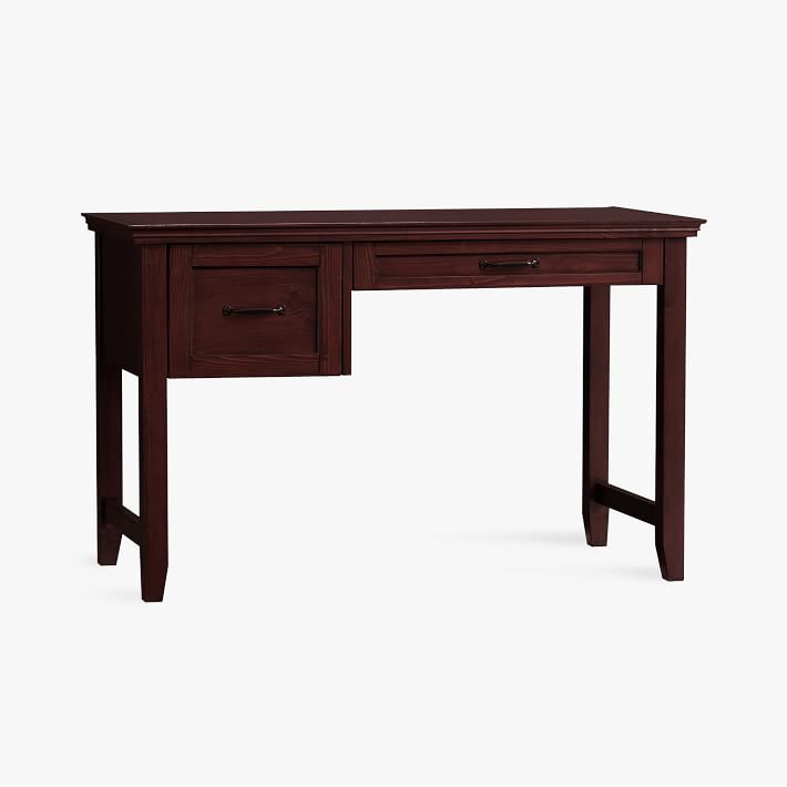 Hampton Single Pedestal Desk, Dark Espresso