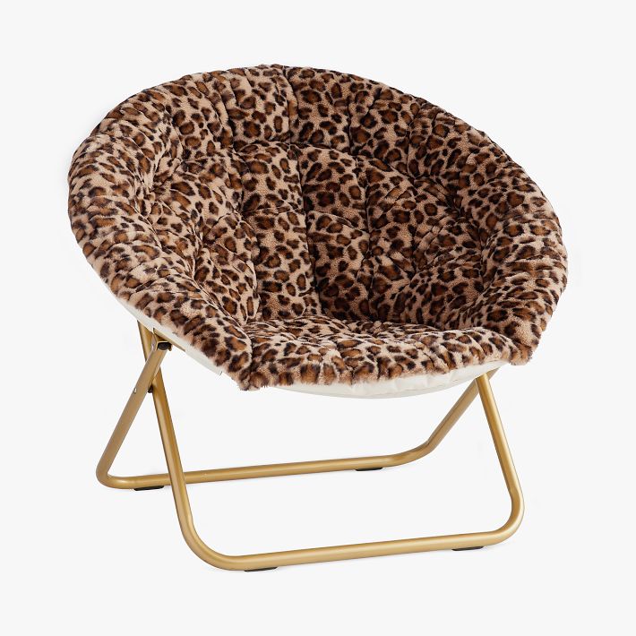Cheetah Faux Fur Hang-A-Round Chair
