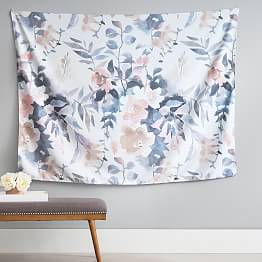 Watercolor Floral Recycled Tapestry