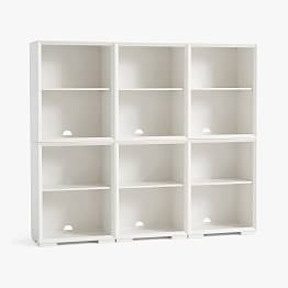 Callum 75" Triple Tall Bookcase with Shelves