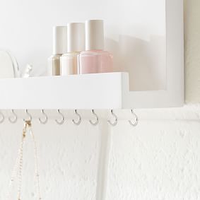 No Nails Wall Jewelry Holder and Storage Ledge