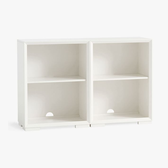 Callum 50&quot; Double 2-Shelf Low Bookcase