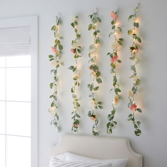 Floral Curtain String Lights
