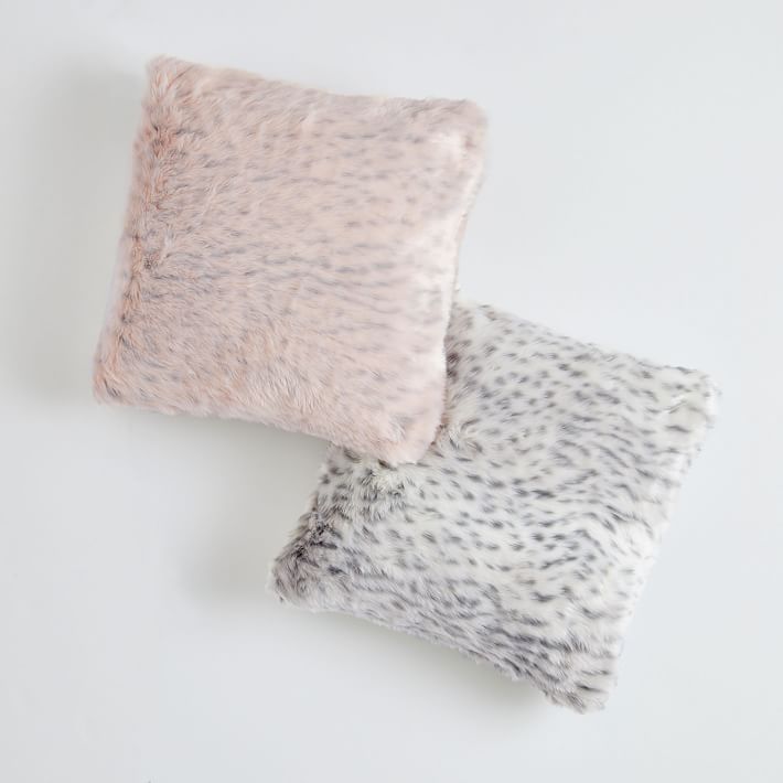 Leopard Faux-Fur Pillow Cover