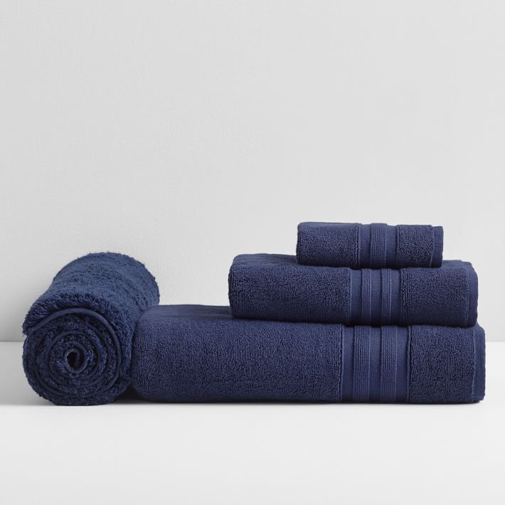Every Day Essential Towel &amp; Bath Mat Set - Classic Navy