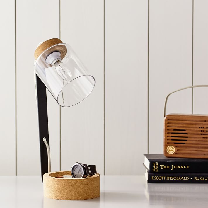 Cork and Glass Task Lamp