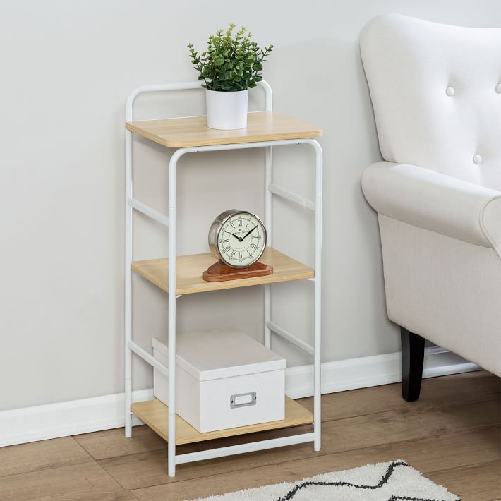 3-Tiers Wood Metal Shelf