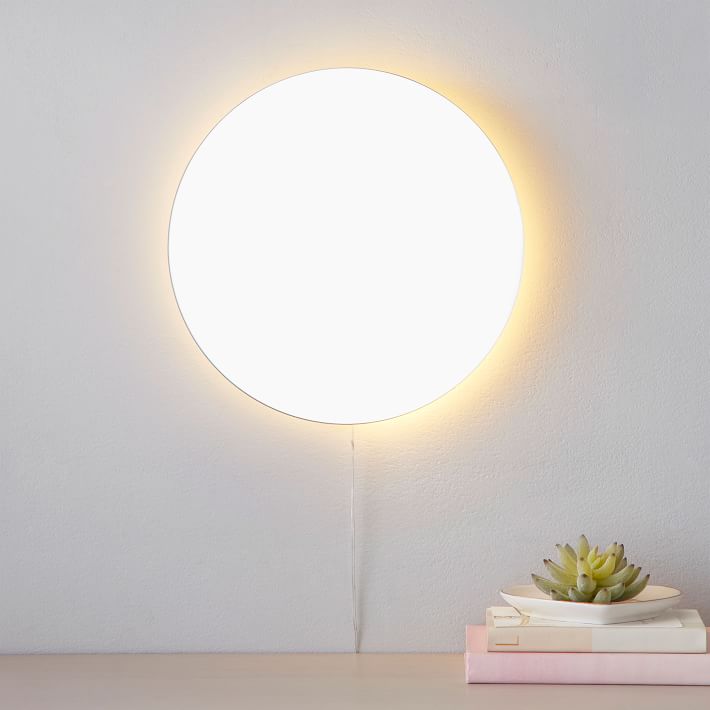 Micro LED Round Mirror | Pottery Barn Teen
