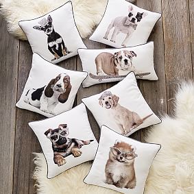 Party Dogs Pillow Cover, Pomeranian