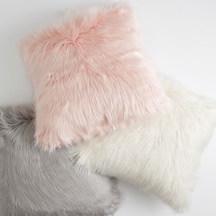 Himalayan Faux-Fur Euro Pillow Cover