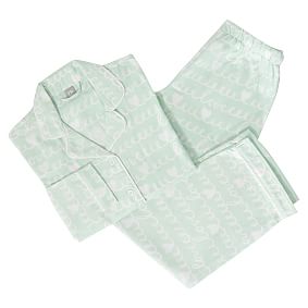 Loops-A-Lot Flannel Pajama Set, Dark Mint