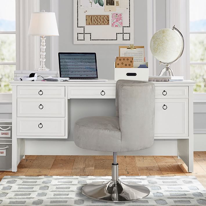 Elsie Storage Desk, Simply White