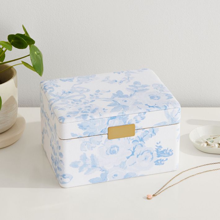 LoveShackFancy Blue Floral Jewelry Box