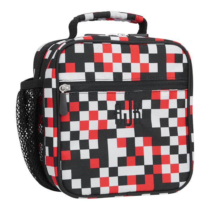 Gear-Up Pixel Red/Gray Classic Lunch Bag