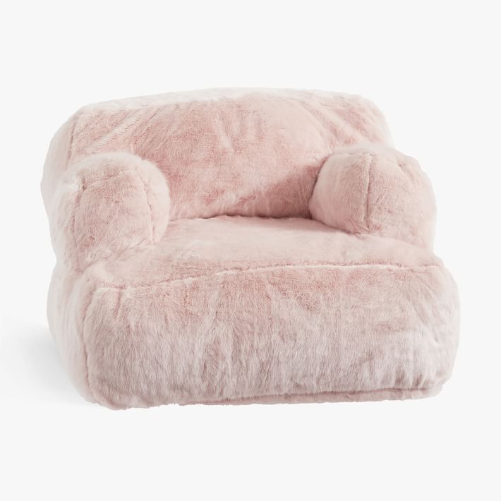 Eco Lounger, Iced Faux-Fur Blush 