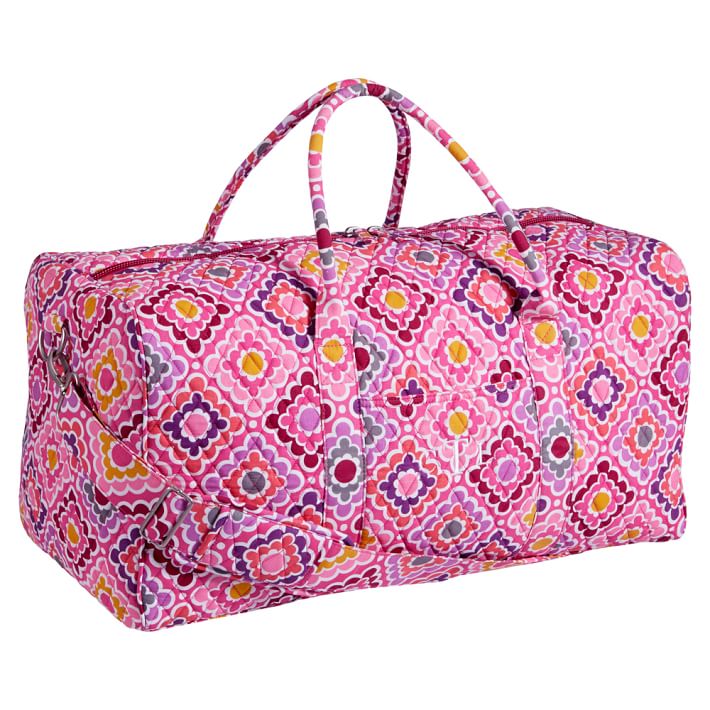 Quilted Sleepover Duffle Bag, Ruby Warm