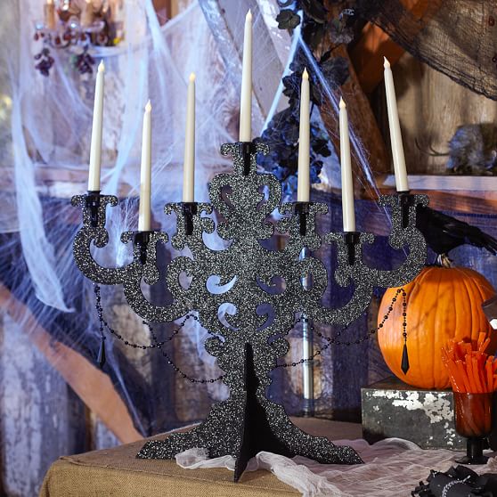 Black Candelabra Halloween Decoration Pottery Barn Teen