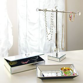 Mirrored Necklace Holder