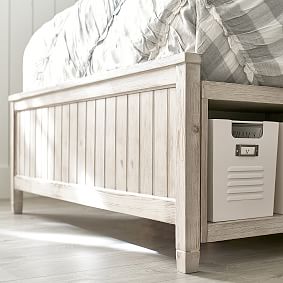 Beadboard Storage Bed &amp; 6-Drawer Dresser Set