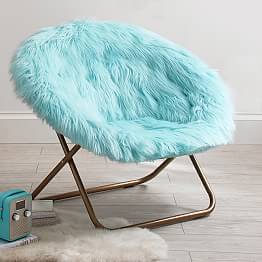 Himalayan Plume Faux-Fur Hang-A-Round Chair