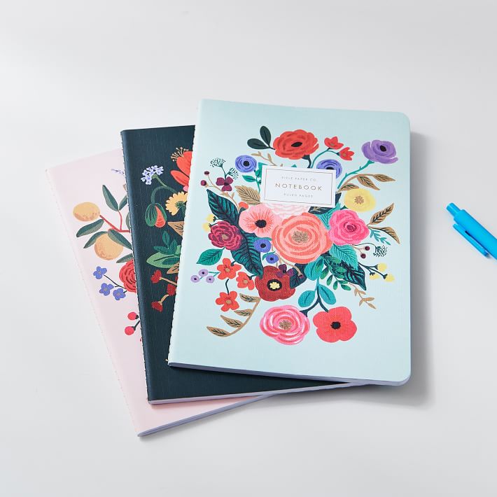 Rifle Paper Co. Garden Party Stitched Notebooks, Set of 3