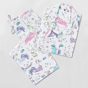 Unicorn Organic Flannel Pajama Set