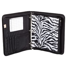 Gear-Up Black Zebra Homework Holder