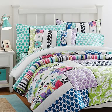 Tropical Garden Patchwork Girls Quilt + Sham | Pottery Barn Teen