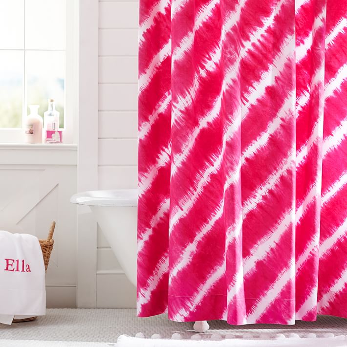 Tie Dye Shower Curtain, Pink Magenta