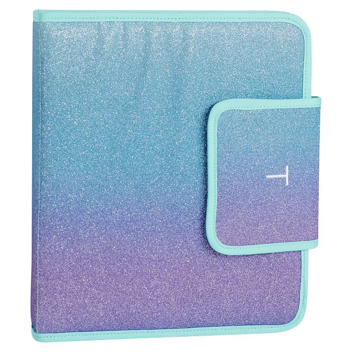 Gear-Up Purple/Pool Ombre Glitter Homework Holder