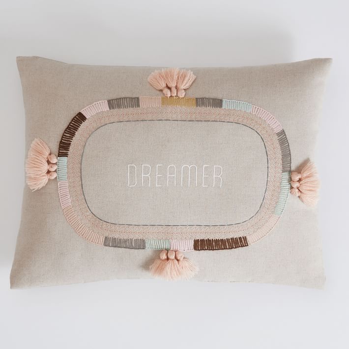 Dreamer Embroidered Pillow
