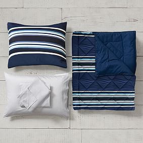 Sideline Stripe Value Comforter Set with Sheets, Pillowcase, Comforter