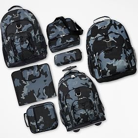 Gear-Up Black Camo Dual Compartment Lunch Bag
