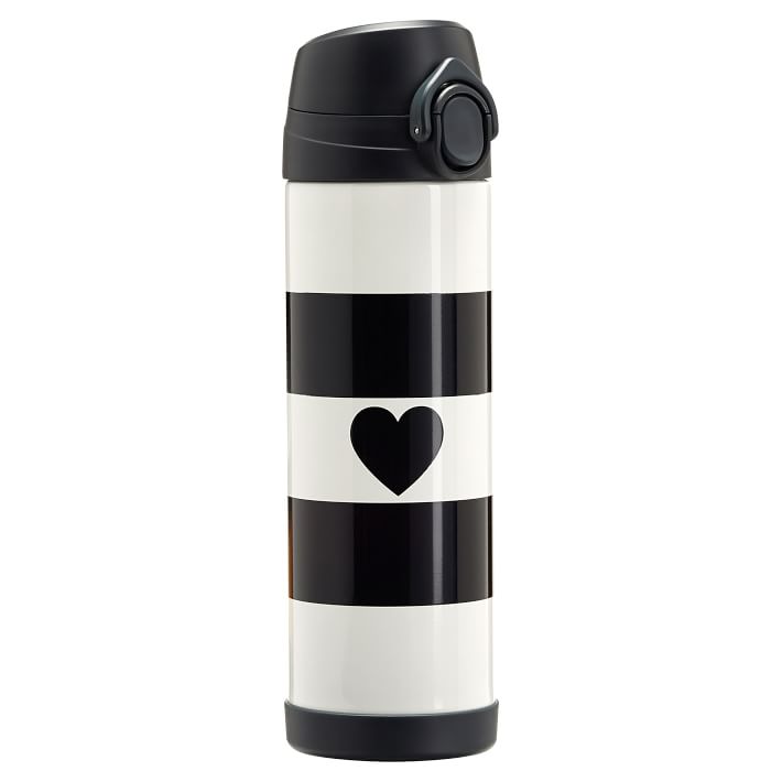 The Emily &amp; Meritt Black/White Stripe 17 oz Water Bottle