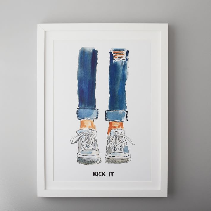 Kick It Framed Gallery Art By Evelyn Henson, 18&quot;x24&quot;