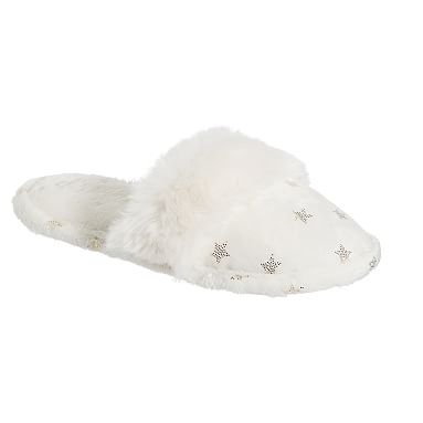 Shimmer Star Teen Slippers Ivory | Pottery Barn Teen