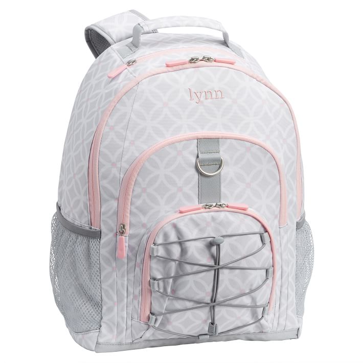 Gear-Up Gray Circles Lattice Backpack