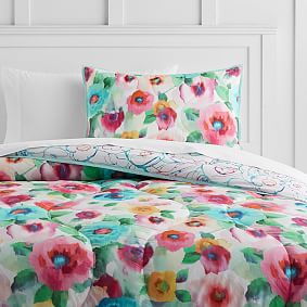 Rainbow Blossoms Reversible Comforter