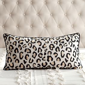 The Emily &amp; Meritt Leopard Lumbar Pillow Cover