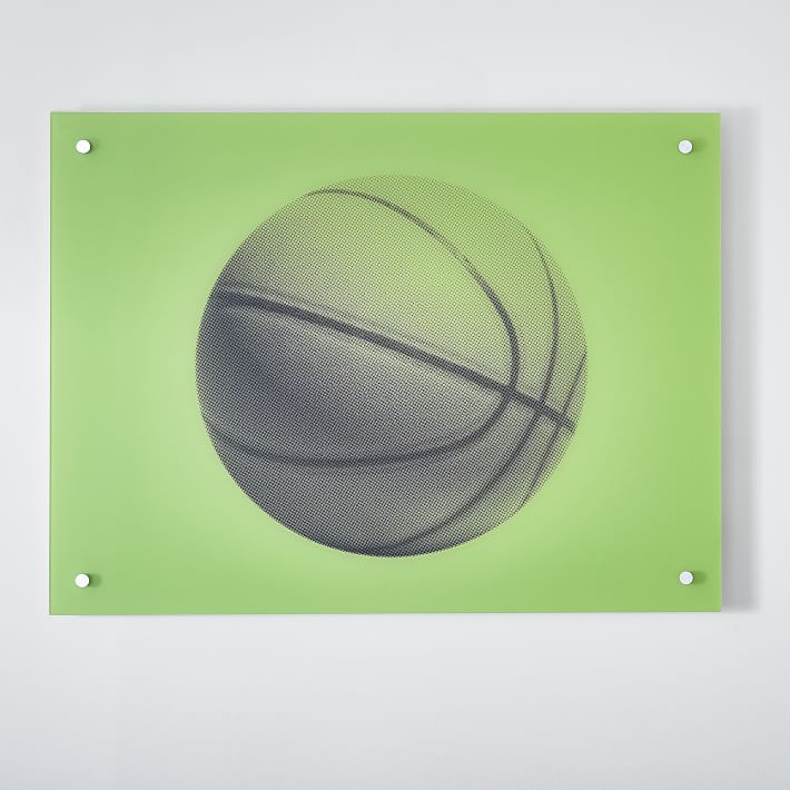 Acrylic Basketball Art, 24&quot;x18&quot;