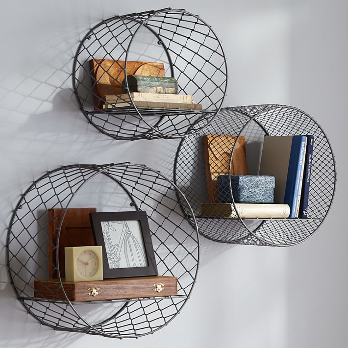 Circle Wire Shelves, Set Of 3
